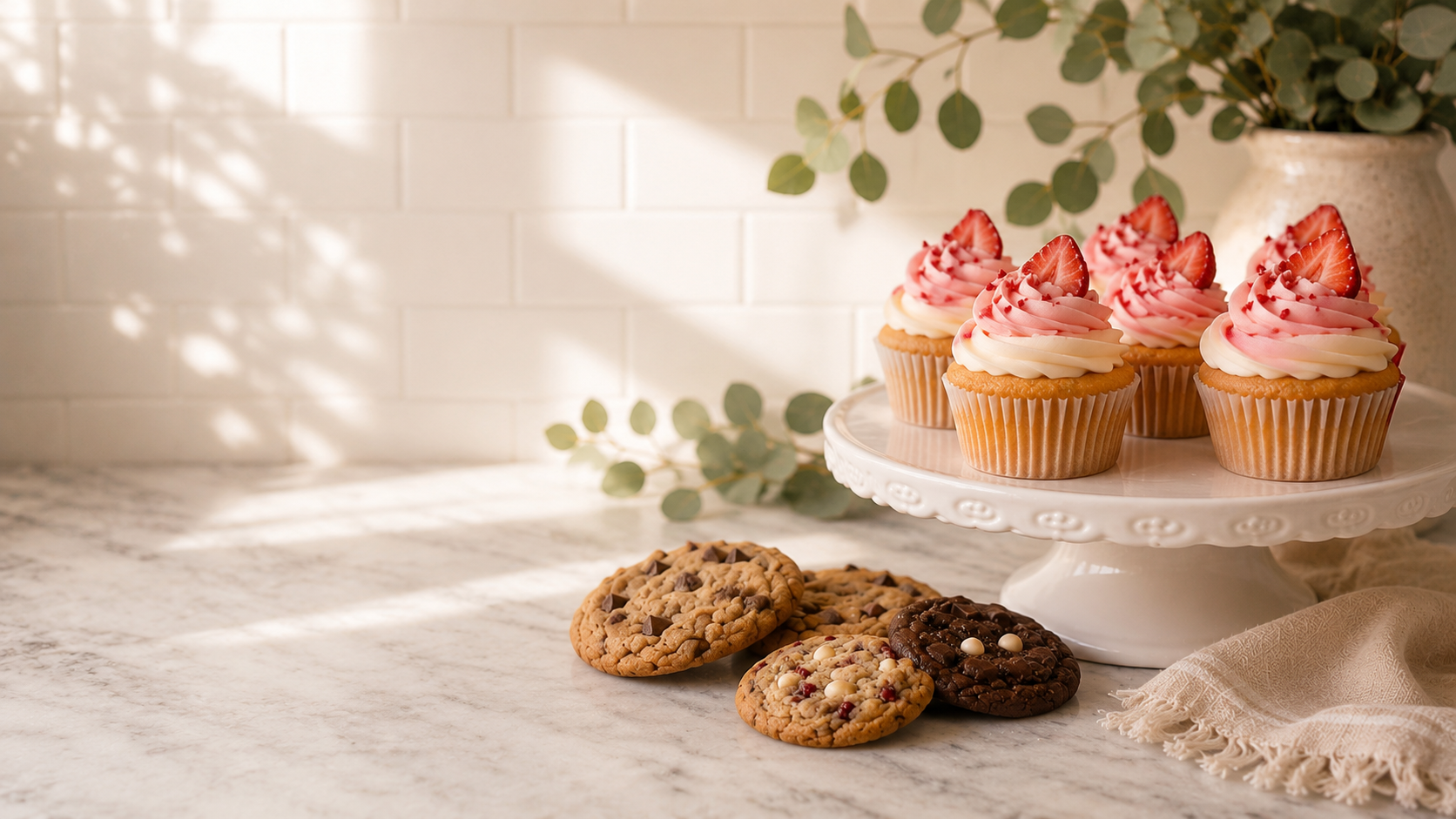 CakedByKim cookies, cupcakes and packaging