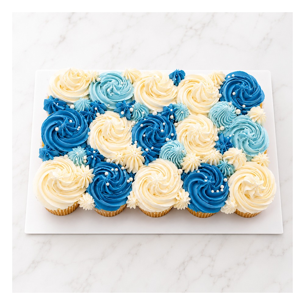 CakedByKim custom blue cupcake cake